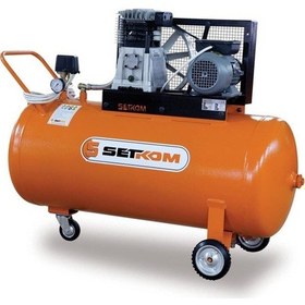 Resim Setkom Pistonlu Kompresör 3 Hp 220v 200lt 8 Bar - Set 30/200-3m 