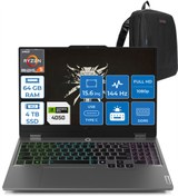 Resim LENOVO Loq Ryzen 5 8645HS 64GB Ddr5 4tb SSD 6GB/RTX4050/105W WIN 11 Pro 15.6" Fhd IPS 144Hz L83DX008DTRP19 