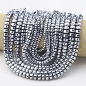 Resim 3x2/4x3/6x4/8x5mm Düz Yuvarlak Siyah Akik Boncuklar Hematit Aralayıcı Boncuklarla, Takı Yapımı İçin Delikli Gevşek Boncuklar, El Yapımı Kolyeler, Bileklikler, Saç Aksesuarları, Ayakkabı Süslemeleri ve Giysi Aksesuarları için Uygun 