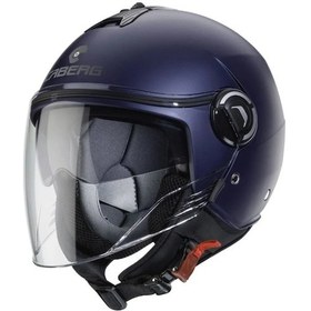 Resim Caberg Riviera V4 Matt Blue Güneş Vizörlü Yarım Açık Motosiklet Kaskı Lacivert 