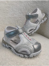 Resim Muggo Slyvester Günlük Önü Kapalı Cırtlı Unisex Çocuk Sandalet Gri 