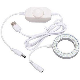 Resim Fortunelane Alüminyum Alyazı Led Halka Işığı, Parlaklık Ayarlı Mikroskop Aydınlatma 