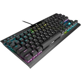 Resim Corsair K70 RGB TKL Cherry MX Red Switch İngilizce Mekanik Oyuncu Klavye 