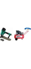 Resim Akdeniz Nail 100/50 Havalı Zımba Tabancası 100 Serisi 25-50 mm + Akdeniz 50 Lt Kompresör Serti 