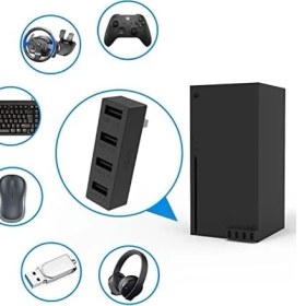 Resim Grains Global Xbox Serisi X/s Için 4 Bağlantı Noktalı USB Hub 2.0, Xbox Serisi X/s Konsolu ile Uyumlu Yüksek Hızlı USB Hub Splitter Genişletme Adaptörü 