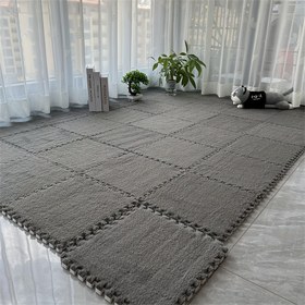 Resim 12 adet Sıcaklık Dolu Oturma Odası Zemin Mat Seti - Kalın, Kaymaz, Yıkanabilir Polyester ve EVA Alan Matları, 29.97x29.97 cm, Makine Yapımı İç Mekan Kullanımı için, Yumuşak ve Rahat Yatak Odası ve Oturma Odası Dekoru için, Yatak Odası Dekoru | Modern Zemin Mat | Yumuşak Dokulu Mat, Oturma Odası Dekoru 