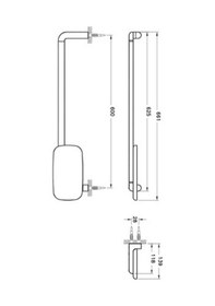 Resim VitrA Eternity Etajerli Uzun Havluluk Krom A44879 Krom 