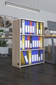 Resim Kenzlife Klasörlük Raflı Ilkutay Crd 105*80*30 Kitaplık Ofis Arkalıksız 