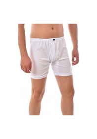 Resim Beyaz 12 Adet 0110 Erkek Paçalı Boxer Beyaz 