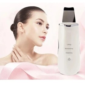 Resim Ultrasonik Spatula Yüz Akne Giderici Siyah Nokta Temizleme Cihazı 