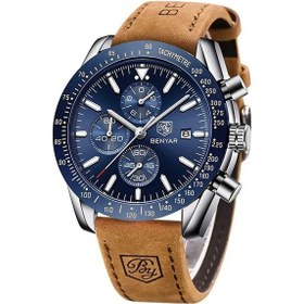 Resim Benyar Benyar By-5140m Erkek Deri Kayışlı Kol Saati 454072485 Kahverengi 