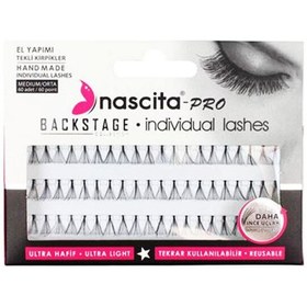 Resim Nascita Pro Backstage Collection - İnce Uçlu Tekli Takma Kirpik Medium 60 Adet 