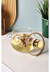 Resim Roy Gold 1200 Ml Borosilikat Cam Tencere Şeffaf 