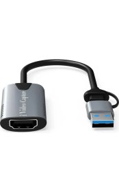 Resim TeknoKapsül Type-C To USB 2in1 Video Capture Yakalama Kartı 4K 1080P Uçlu HDMI To Type-C Pc Bilgisayar Video Adaptör Çevirici 