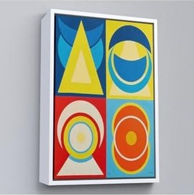 Resim Ahşap Çerçeveli Auguste Herbin - Lune I Tablo 55 X 75 Beyaz, TTÇ.KNV7358FRM 