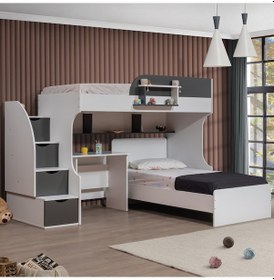 Resim Setay Ranza Aura Ranza Karyola Masa Takımı - Beyaz Gri 