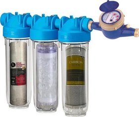 Resim Atlas Şebeke Girişi 3 Aşama Su Arıtma Cihazı Kireç Klor Küf Pas Tortu Tutucu Sistem 