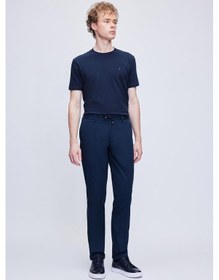 Resim Hatemoğlu Lacivert Dinamik Fit Desenli Pamuklu Yandan Cepli Jogger Pantolon 29262023c004 436 Lacivert 