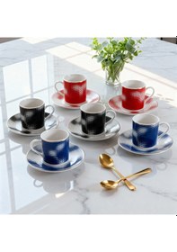 Resim Güral Camelia 12 Parça 6 Kişilik Kahve Fincan Takımı 62421 4875354 