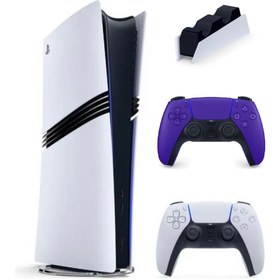 Resim Sony Playstation 5 Pro + 2. kol Dualsense mor + Şarj İstasyonu ( İthalatçı Garantili ) 