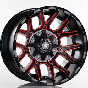 Resim EMR-1234-03 12.0x20" -6x114.3 ET-44 66.1 Matt Black+Milling+Red Jant (4 Adet) 