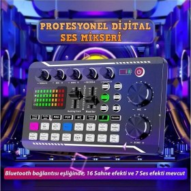 Resim Yenilzd Stüdyo Ses Mikseri Şarjlı Dj Canlı Yayın Kondenser Mikrofon Bağlantısı F998 Bluetooth Bağlantısı 