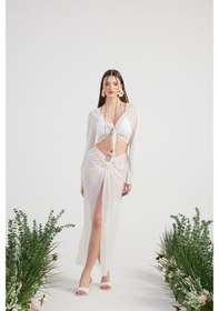Resim Holly Lolly Alt Üst Ringer Pareo Takım Beyaz 