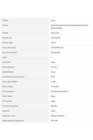 Resim Sony Cfd-s70 Cd Kasetçalar Radyo Mp3 Aux, Beyaz 