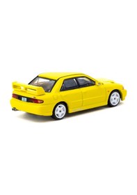 Resim Tarmac Works 1/64 Mitsubishi Lancer Gsr Evolution Iıı Yellow With Tarmac Cards 