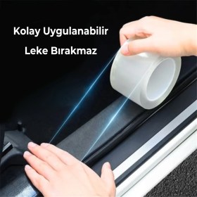 Resim Kapı Çizik ve Koruma Bandı Çizik Önleyici Bant Kapı Koruma Gri 10 Metre x 7 cm 