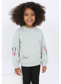 Resim Toontoy Kids Toontoy Kız Bebek Believe Baskılı Sweatshirt Yeşil 