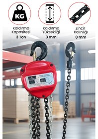 Resim Zincirli Caraskallar 3ton 3metre Gpc3t3m 