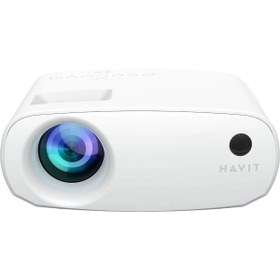 Resim Havit Pj207 Pro Smart 1080P Destekli Android TV Projeksiyon Cihazı Beyaz 