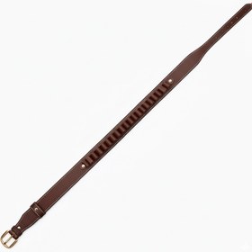 Resim Deri Fişeklik Kemer - 100 cm / 20 Kalibre / Siyah 