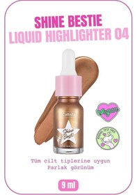 Resim Callista Shine Bestie Highlighter Işıltılı Likit Aydınlatıcı - 04 Sunset Pixie 