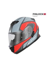 Resim Acerbis Serel 22-06 Kask Gri Kırmızı 