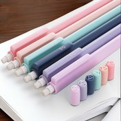 Resim 6'lı Pastel Mekanik Kurşun Kalem, 0.5mm/0.7mm, Geri Çekilebilir İnce Uçlu Yazı ve Çizim Kalemleri, Çeşitli Renklerde, Plastik Malzeme, Tüysüz, Genel Kullanım 