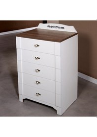 Resim Gazel Beyaz 5 Çekmeceli Şifonyer /Genç-Yatak Odası Şifonyer 