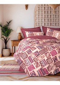 Resim Cotton Box Ethnic Tek Kişilik Nevresim Takımı Estilo Bordo 