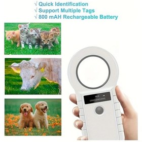 Resim Tianchishop Usb Bağlantılı Rfıd Evcil Hayvan Çip Okuyucu W90d Siyah 128 Hafızalı Pil İle Çalışan Ekranlı 