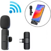 Resim Coofbe Wireless Kablosuz Type C Yaka Mikrofonu, 20 Metre Mesafeli Canlı Yayın Yaka Mikrofonu, Tak Konuş 