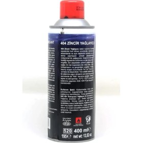 Resim 404 Motosiklet - Bisiklet Zincir Yağı 400 ml Aşınma Önleyici Özellikler ile Metal Parçalar için Etkili Koruma 