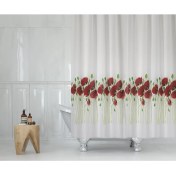 Resim Zethome Banyo Perdesi 1x120x200 Tek Kanat Duş Perdesi Halka Hediyeli Duşakabin Perdesi 7081 