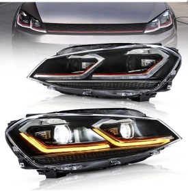 Resim Vw Golf 7.5 Uyumlu Kırmızı J Dizayn Kayar Sinyal Far 