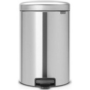 Resim Brabantia Çöp Kutusu 20 Litre Newicon Pedallı Mat Steel 114021 