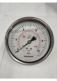 Resim Çap 100 Arkadan 10 Bar Gliserinli Manometre - Pakkens 
