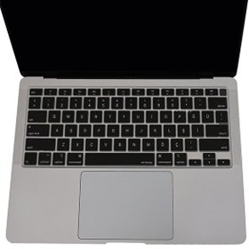 Resim Siyah Macbook Air M1 Klavye Kılıfı Us-tr Baskı A2179 A2337 Ile Uyumlu 