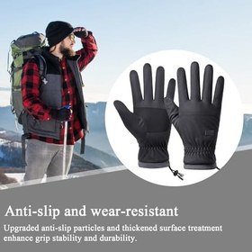 Resim Isıtmalı Eldivenler - Rüzgar Geçirmez Dış Mekan USB Isıtmalı Kadın Eldivenleri - Kaymaz Elektrikli Dokunmatik Eldiven, Kayak Snowboard Kızak Çalışma Soğuk Hava Malzemeleri 