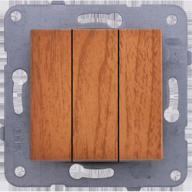 Resim Storemax Novella/trenda Ceviz Üçlü Anahtar Mekanizma ve Düğme/kapak Vakumlu Paket 