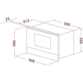 Resim Teka ML 8220 BIS L FBK Full 22 L Seramik Tabanlı Ankastre Mikrodalga Fırın 